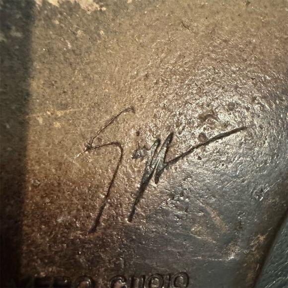 Giuseppe Zanotti Camo Floral Thong Sandals Black Size 10.5 Strappy FLAWS READ - Picture 9 of 10